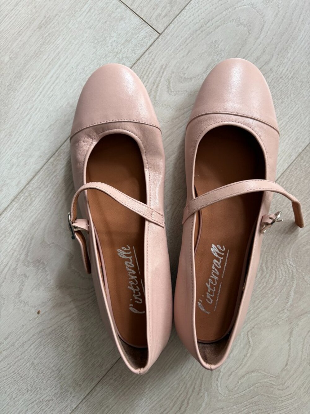 L'Intervalle Blush pink mary-jane flats size 41